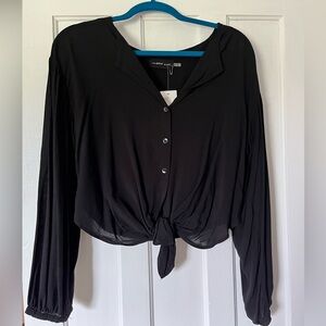 Cropped Going-Out Long Sleeve Shirt